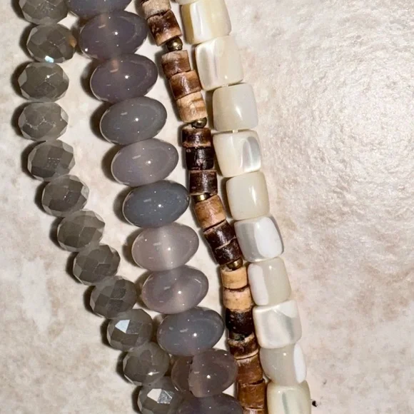 FAIRCHILD BALDWIN OF New York leather moonstone bead necklace - Picture 11 of 11